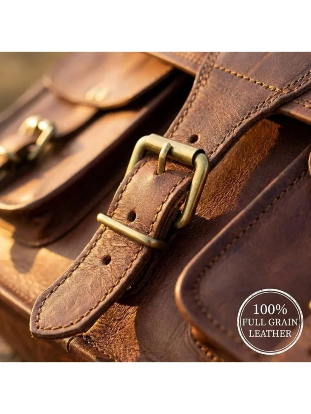 Handmade Leather Messenger Bag for Men - 18